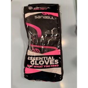Sanabul Essential Boxing Gloves 12 oz Black Pink Kickboxing MMA Training New